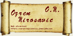 Ozren Mirosavić vizit kartica